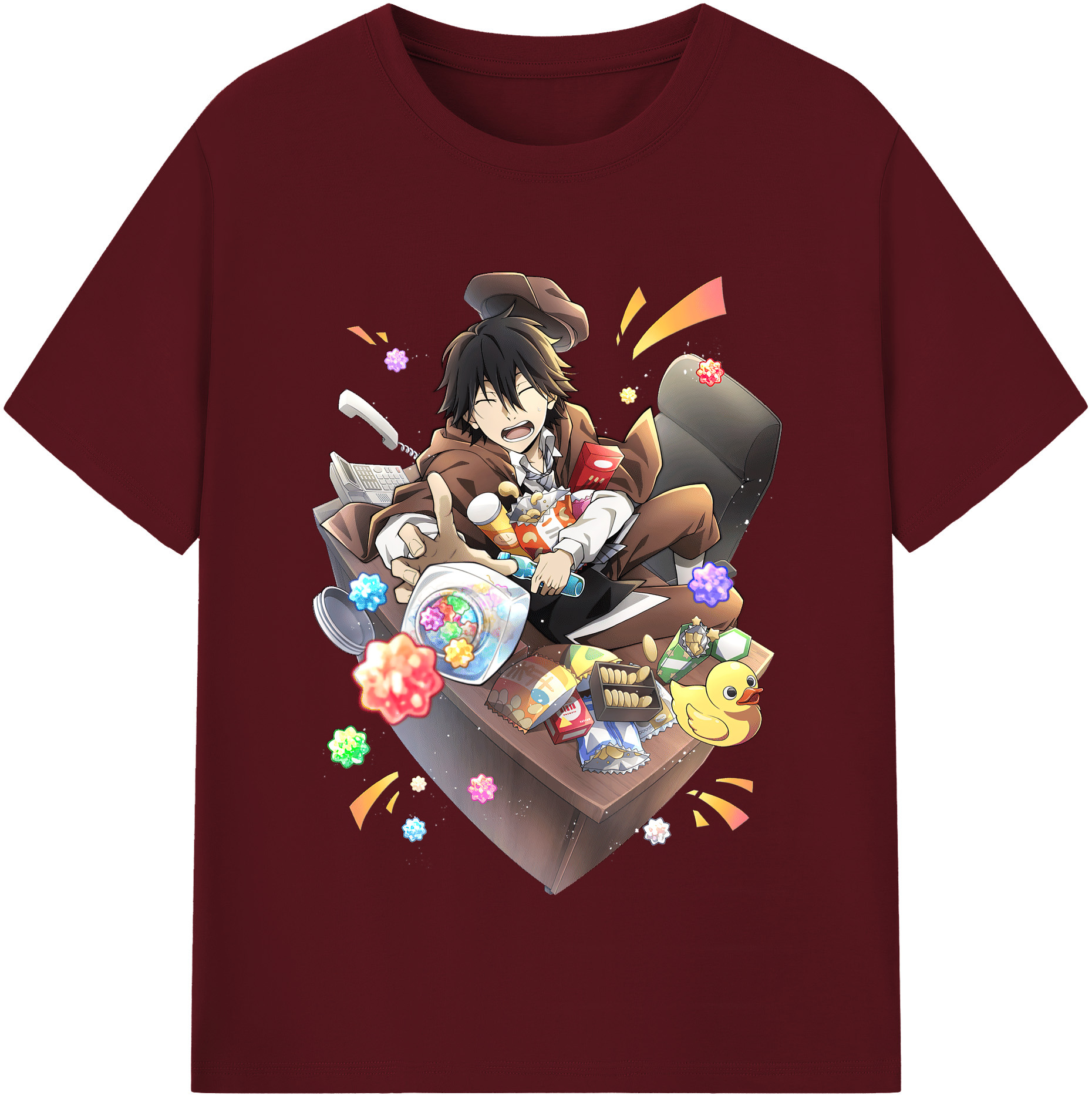 （画像用） 文豪ストレイドッグス Bungo Stray Dogs 綿100％半袖Tシャツ（フロントプリント）